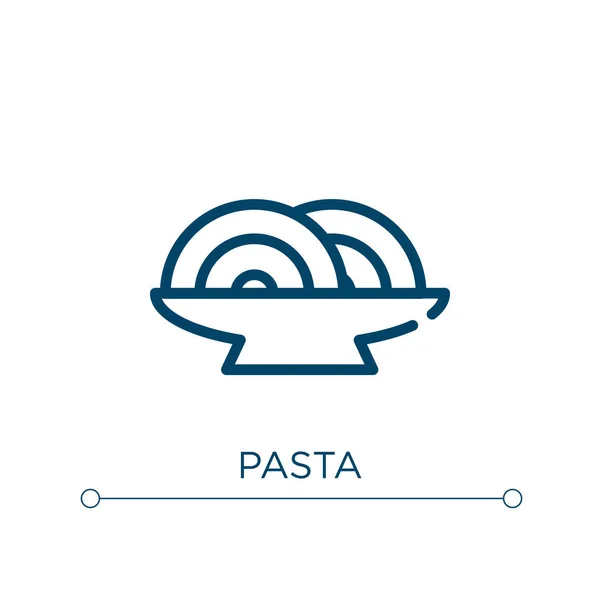 Ikon Pasta Ilustrasi Vektor Linear Garis Luar Ikon Vektor Pasta - Stok Vektor