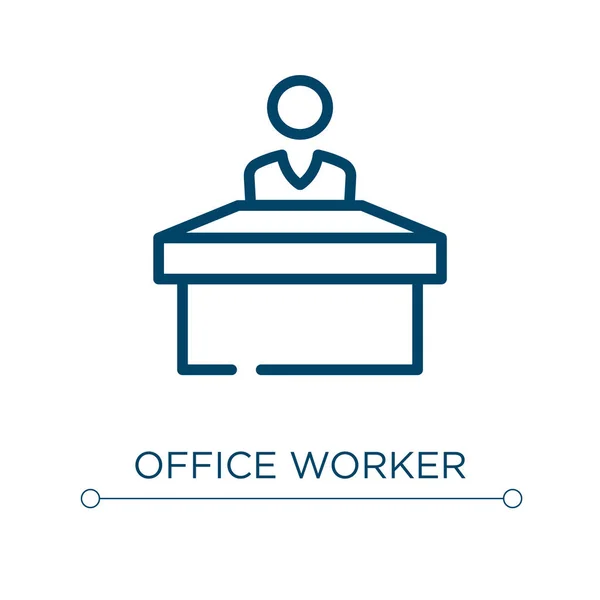 Ofis Çalışanı Ikonu Doğrusal Vektör Çizimi Ofis Çalışanı Ikon Vektörü — Stok Vektör