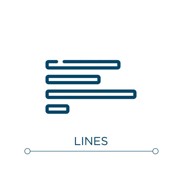 Icona Linee Illustrazione Vettoriale Lineare Linee Contorno Icona Vettore Simbolo — Vettoriale Stock
