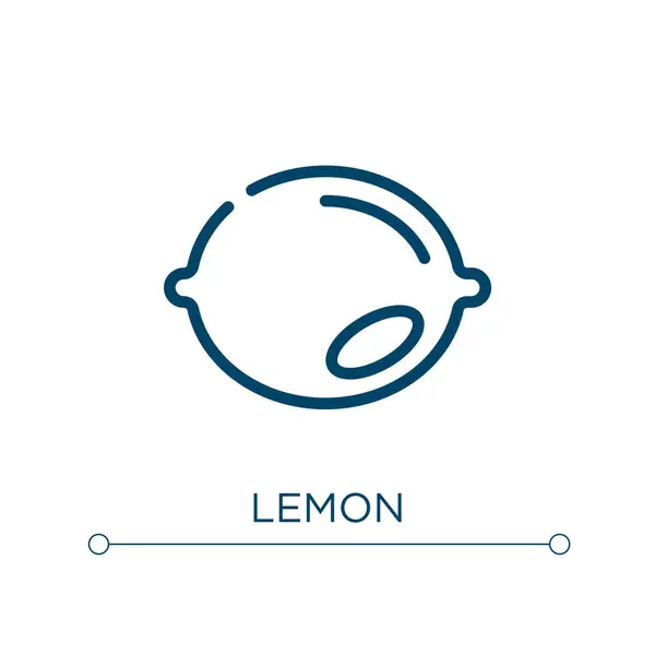 Ikon Lemon Ilustrasi Vektor Linear Garis Luar Ikon Vektor Lemon - Stok Vektor