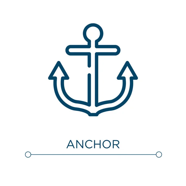 Blue Flat Anchor Logo Isolated On Stock Vector (Royalty Free