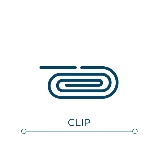 Clip Icono Ilustración Lineal Vectores Esquema Clip Icono Vector Símbolo — Vector de stock