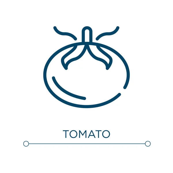 Ikon Tomat Ilustrasi Vektor Linear Garis Luar Ikon Vektor Tomat - Stok Vektor