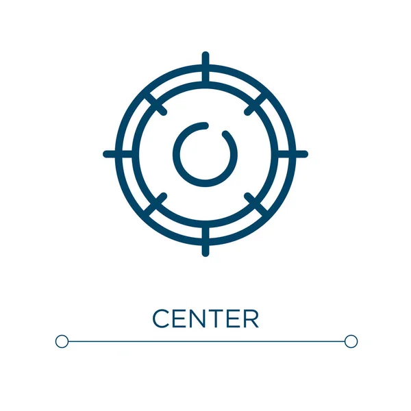 Icona Centrale Illustrazione Vettoriale Lineare Configura Vettore Icona Centrale Simbolo — Vettoriale Stock