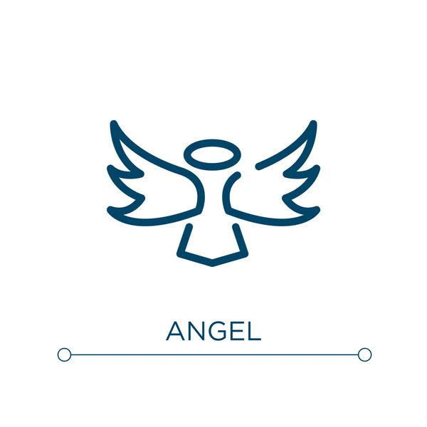 Angel Icon Linear Vector Illustration Outline Angel Icon Vector Thin — Stock Vector