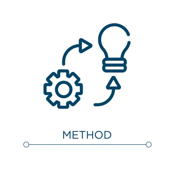 Icône Méthode Illustration Vectorielle Linéaire Schéma Méthode Icône Vecteur Symbole — Image vectorielle