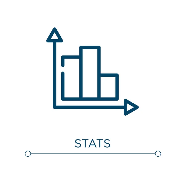 Ícone Estatísticas Ilustração Vetorial Linear Esboçar Estatísticas Vetor Ícone Símbolo — Vetor de Stock
