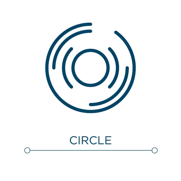 Icône Cercle Illustration Vectorielle Linéaire Décrivez Cercle Icône Vecteur Symbole — Image vectorielle