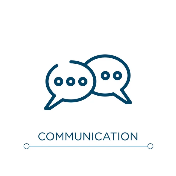 Communication Icon Linear Vector Illustration Outline Communication Icon Vector Thin — Stock Vector