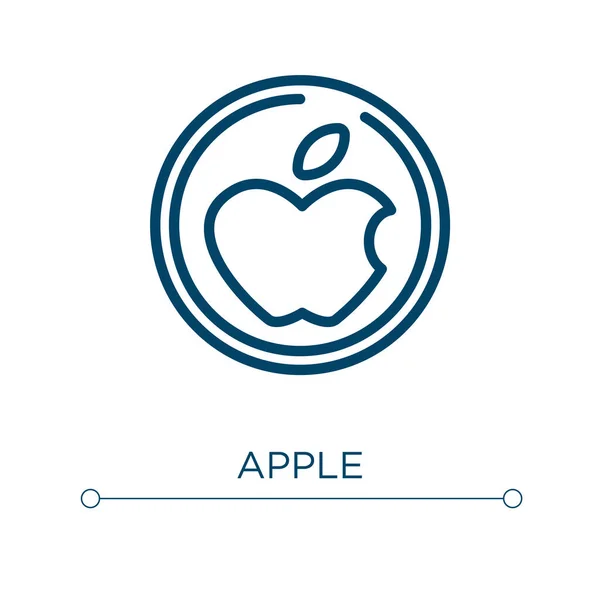 Icône Apple Illustration Vectorielle Linéaire Décrivez Vecteur Icône Pomme Symbole — Image vectorielle