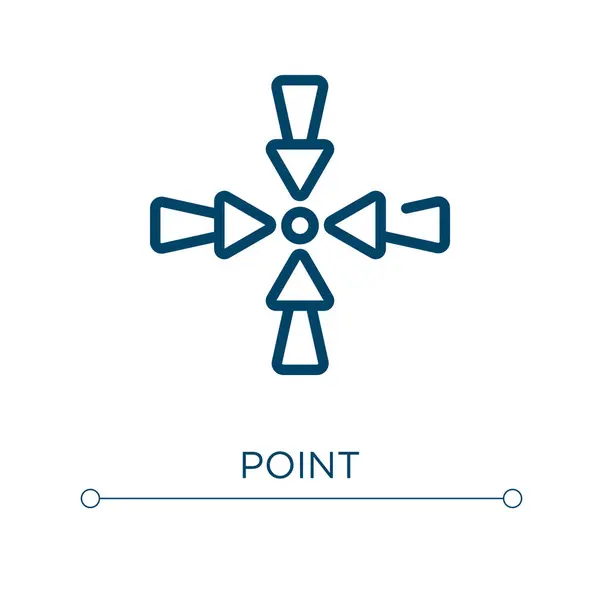 Point Icon Linear Vector Illustration Outline Point Icon Vector Thin — Stock Vector