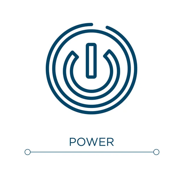 Strömikonen Linjär Vektorillustration Disposition Effekt Ikon Vektor Tunn Linje Symbol — Stock vektor