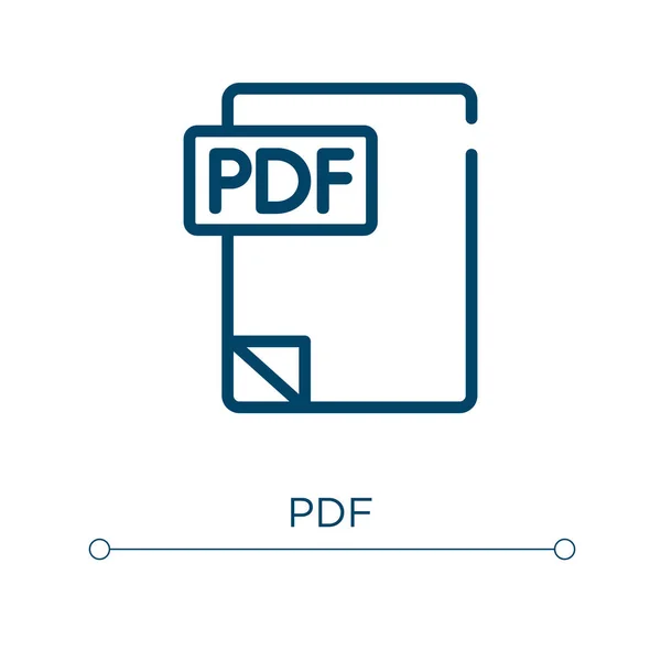 Icono Pdf Ilustración Lineal Vectores Esquema Del Vector Icono Pdf — Archivo Imágenes Vectoriales