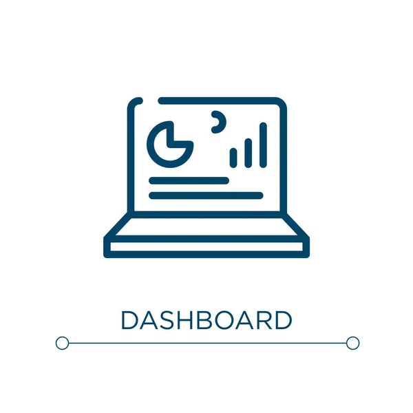 Dashboard Icon Linear Vector Illustration Outline Dashboard Icon Vector Thin — Stock Vector
