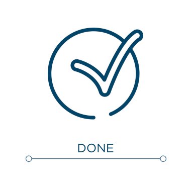 Bitmiş bir ikon. Doğrusal vektör çizimi. Taslak çizilmiş simge vektörü. Web ve mobil uygulamalarda kullanmak için ince çizgi sembolü, logo, yazdırma ortamı.