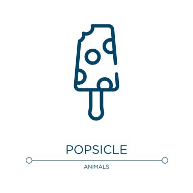 Buzlu şeker ikonu. Bahar koleksiyonundan doğrusal vektör çizimi. Ana hatlı buzlu şeker ikonu vektörü. Web ve mobil uygulamalarda kullanmak için ince çizgi sembolü, logo, yazdırma ortamı.