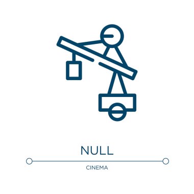 Vinç çizgisi simgesi. Askeri teçhizat Doğrusal tasarım. vektör illüstrasyonu.