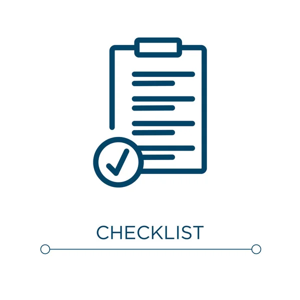 Checklist Icoon Lineaire Vectorillustratie Schets Icoon Vector Van Checklist Dunne — Stockvector