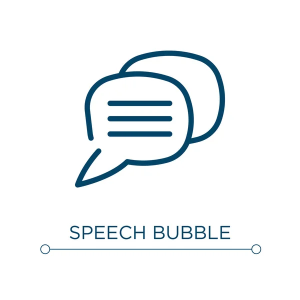Speech Bubble Icon Linear Vector Illustration Outline Speech Bubble Icon — Stock Vector