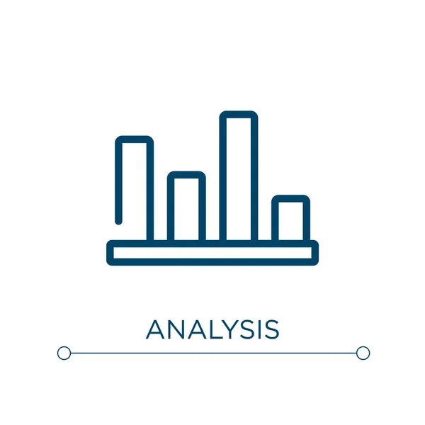 Ícone Análise Ilustração Vetorial Linear Vetor Ícone Análise Esboço Símbolo — Vetor de Stock