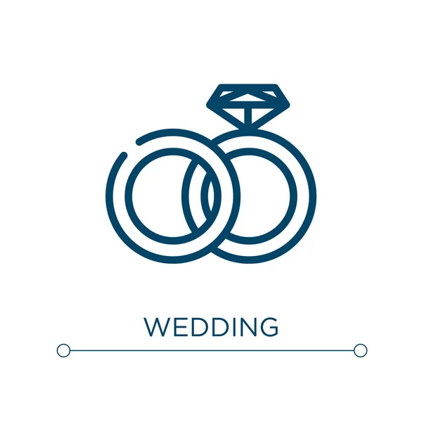 Icono Boda Ilustración Lineal Vectores Esquema Icono Boda Vector Símbolo — Vector de stock