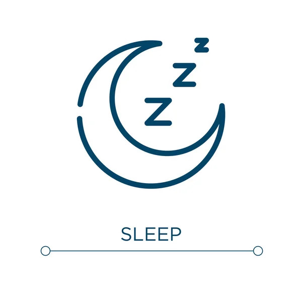 Sleep Icon Linear Vector Illustration Outline Sleep Icon Vector Thin — Stock Vector