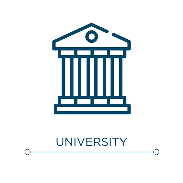 Іконка Університету Лінійна Векторна Ілюстрація Контурний Вектор Піктограм Університету Символ — стоковий вектор
