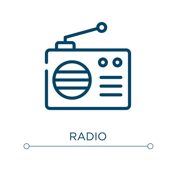 Radyo Ikonu Doğrusal Vektör Çizimi Ana Hatlı Radyo Ikonu Vektörü — Stok Vektör