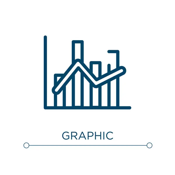 Ícone Gráfico Ilustração Vetorial Linear Delinear Vetor Gráfico Ícone Símbolo — Vetor de Stock