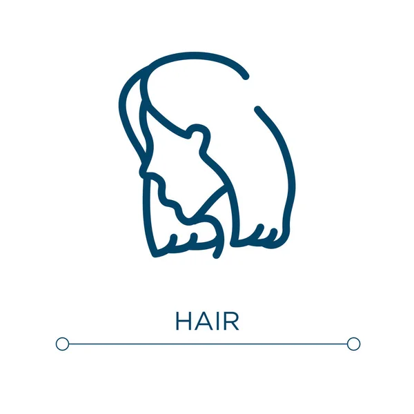 Hair Icon Linear Vector Illustration Outline Hair Icon Vector Thin — Stock Vector