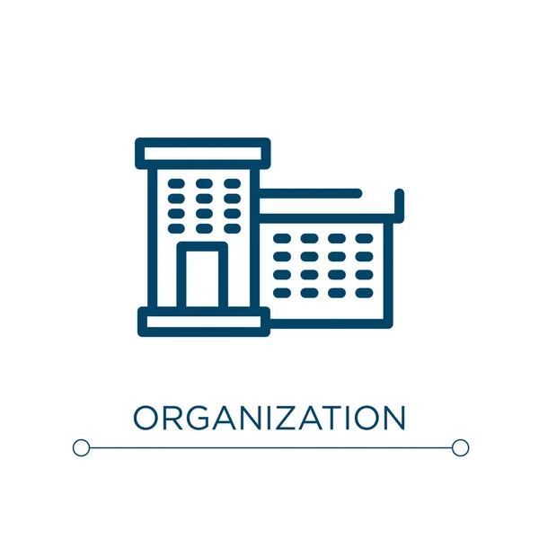 Icona Dell Organizzazione Illustrazione Vettoriale Lineare Descrivere Organizzazione Vettore Icona — Vettoriale Stock