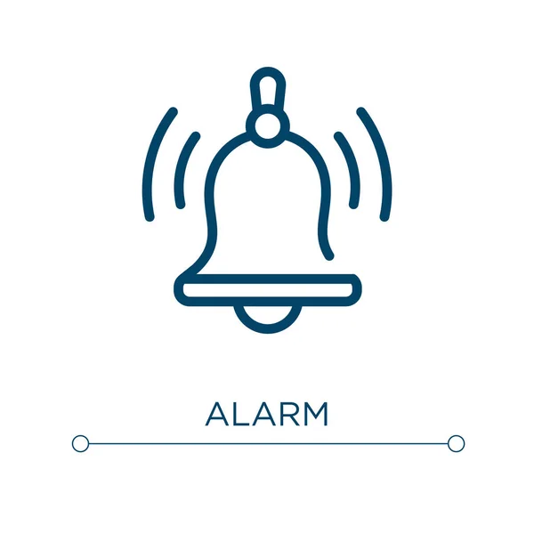 Alarmsymbol Lineare Vektordarstellung Umriss Alarm Symbol Vektor Thin Line Symbol — Stockvektor