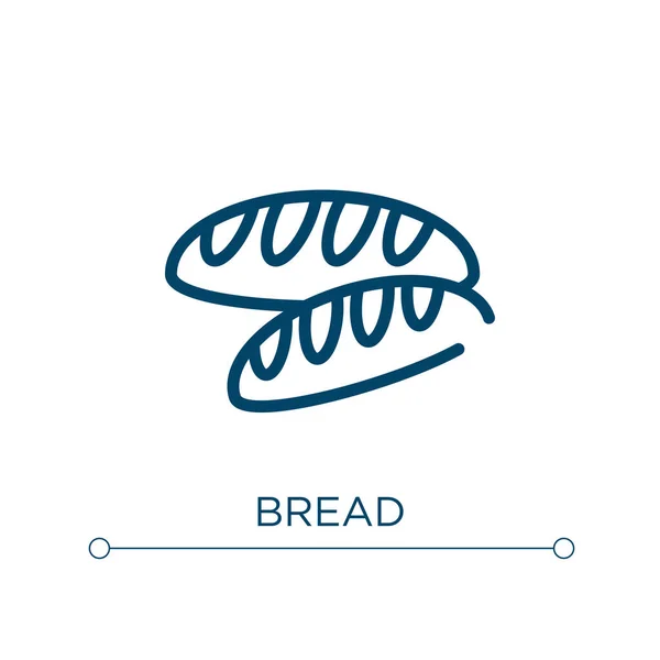 Ikon Roti Ilustrasi Vektor Linear Garis Luar Vektor Ikon Roti - Stok Vektor