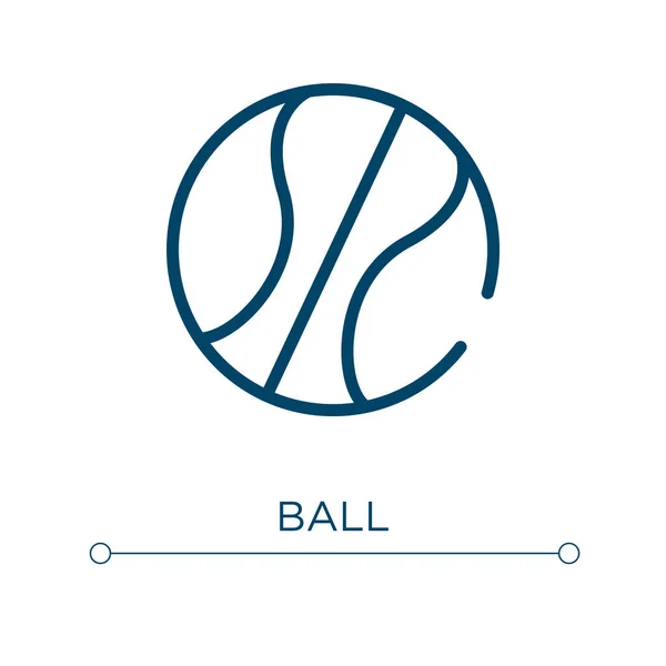 ボールアイコン 線形ベクトル図 概要ボールアイコンベクトル Webやモバイルアプリ 印刷メディアで使用するための細い線のシンボル — ストックベクタ