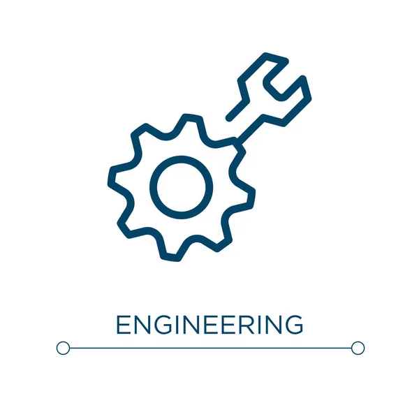 Ingenieursikone Lineare Vektordarstellung Umriss Engineering Symbol Vektor Thin Line Symbol — Stockvektor