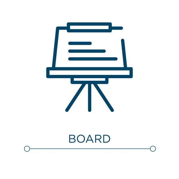 Board Icon Linear Vector Illustration Outline Board Icon Vector Thin — Stock Vector