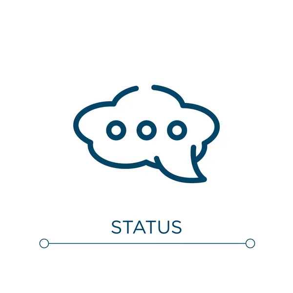 Status Icon Linear Vector Illustration Outline Status Icon Vector Thin — Stock Vector