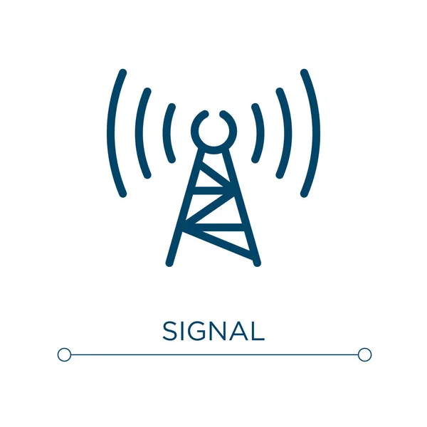 Icône Signal Illustration Vectorielle Linéaire Image Vectorielle Icône Signal Symbole — Image vectorielle