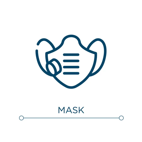 Maskensymbol Lineare Vektordarstellung Umrissmasken Symbol Vektor Thin Line Symbol Zur — Stockvektor