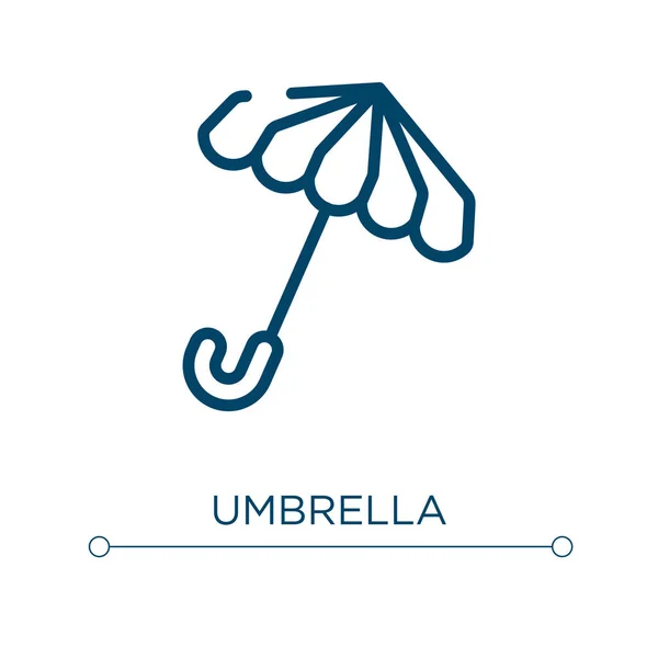 Umbrella Icon Linear Vector Illustration Outline Umbrella Icon Vector Thin — Stock Vector