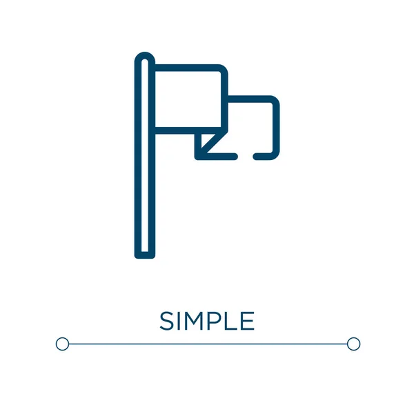 Icona Semplice Illustrazione Vettoriale Lineare Descrivere Semplice Vettore Icona Simbolo — Vettoriale Stock