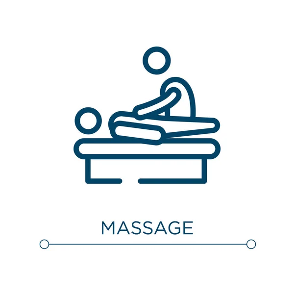 Massage Icon Linear Vector Illustration Outline Massage Icon Vector Thin — Stock Vector