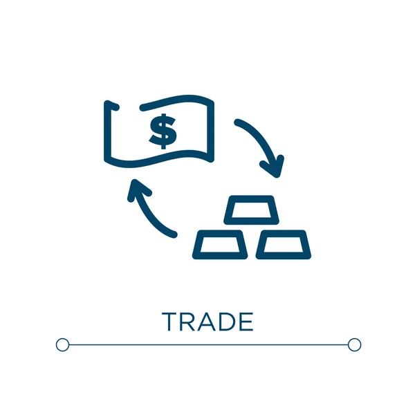 Trade Icon Linear Vector Illustration Outline Trade Icon Vector Thin — Stock Vector