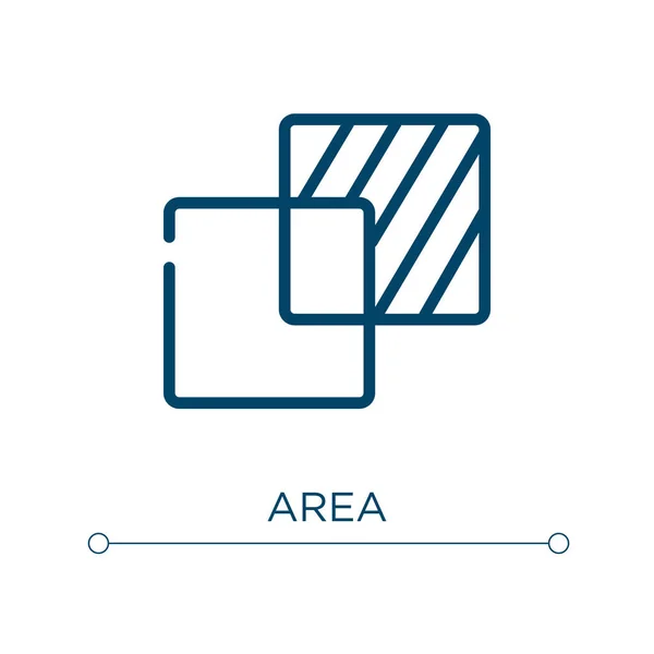 Ícone Área Ilustração Vetorial Linear Vetor Ícone Área Contorno Símbolo —  Vetores de Stock