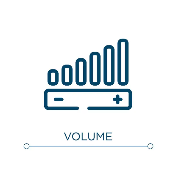 Volume Icoon Lineaire Vectorillustratie Overzicht Volume Icoon Vector Dunne Lijn — Stockvector