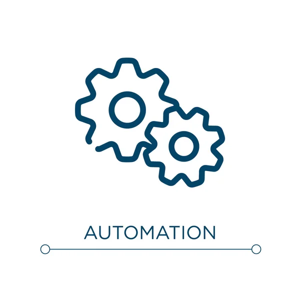 Automatiseringspictogram Lineaire Vectorillustratie Outline Automatisering Icoon Vector Dunne Lijn Symbool — Stockvector