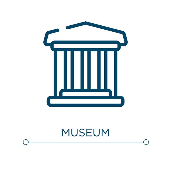 Εικόνα Μουσείου Γραμμική Διανυσματική Απεικόνιση Περίγραμμα Διάνυσμα Εικονιδίου Μουσείου Λεπτή — Διανυσματικό Αρχείο