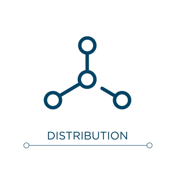 Verteilungssymbol Lineare Vektordarstellung Verteilungssymbolvektor Umreißen Thin Line Symbol Zur Verwendung — Stockvektor