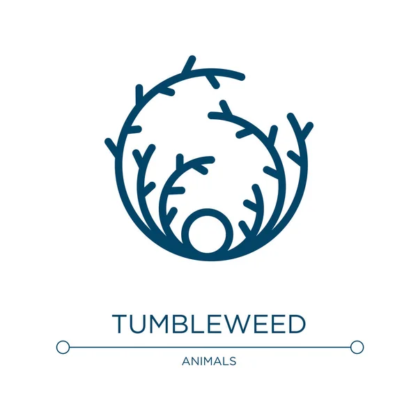 Tumbleweed Icon Linear Vector Illustration Wildlife Collection Outline Tumbleweed Icon — Stock Vector