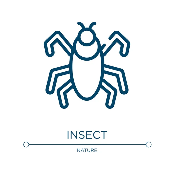 Ícone Insecto Ilustração Vetorial Linear Coleção Animais Estimação Delineie Vetor — Vetor de Stock